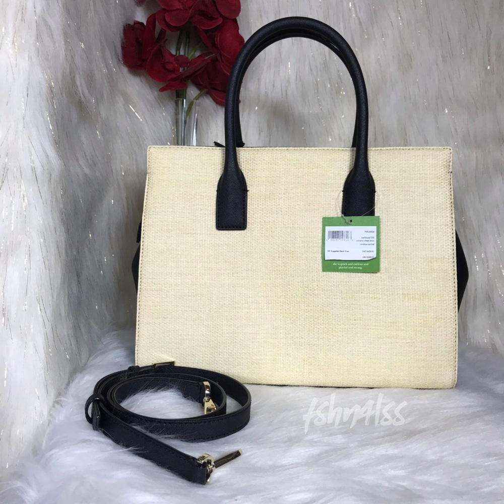 🔥SALE🔥 KATE SPADE CAMERON STRAW CANDACE SATCHEL - Picture 3 of 7